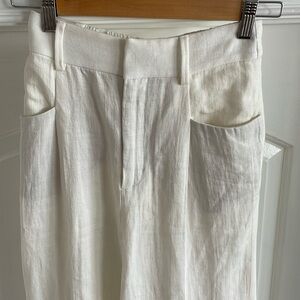 Zara Wide Leg Trouser Pant White
